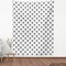 Ambesonne Fleur De Lis Fabric by The Yard, Checkered Dotted Pattern with Monochrome Abstract Lily Flower Revival, Decorative Fabric for Upholstery and Home Accents, 5 Yards, Black White
